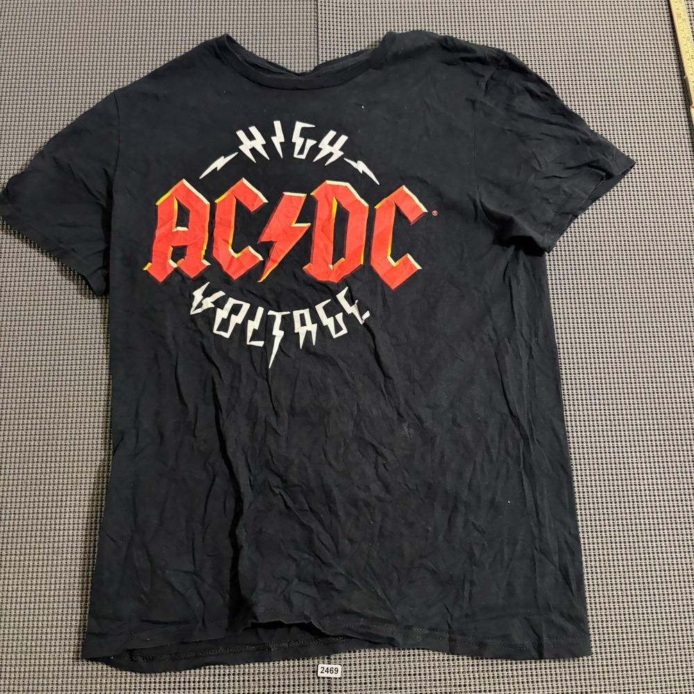 AC/DC High Voltage Black Graphic T-Shirt Size Small
